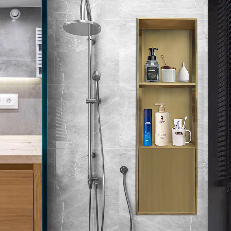 唯億佳 304不锈钢壁龛卫生间浴室嵌入墙式壁柜淋浴房埋墙式暗装收纳柜