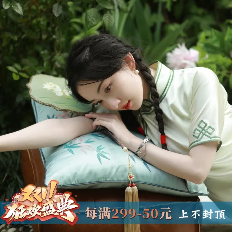 一城风絮仙台醉月丨2023新款丨真丝民国风复古连肩袖水墨印花日常旗袍 米绿色定位印花窗宕旗袍 S怎么样,好用不?