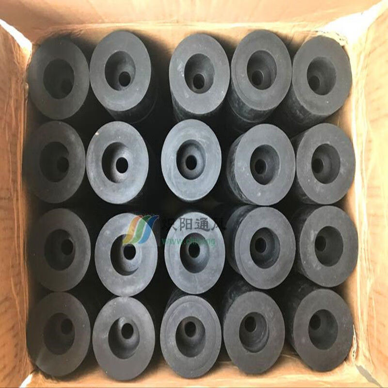 橡胶减震垫缓冲垫圆形空调风机水泵隔音防震垫脚机械黑色工业橡胶 外