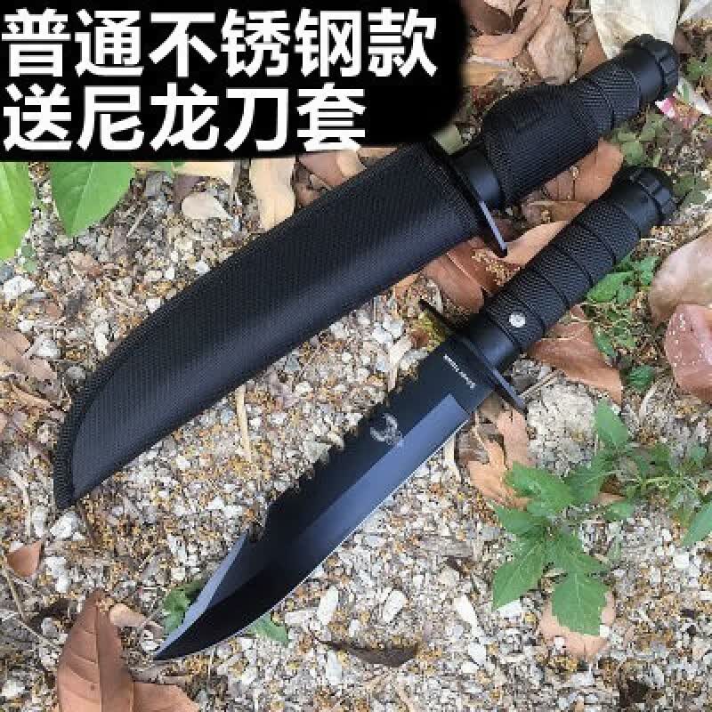 刀防身长款直刀野外防身求生随身小刀锋利高硬度户外生存刀具60° 黑色怎么看?