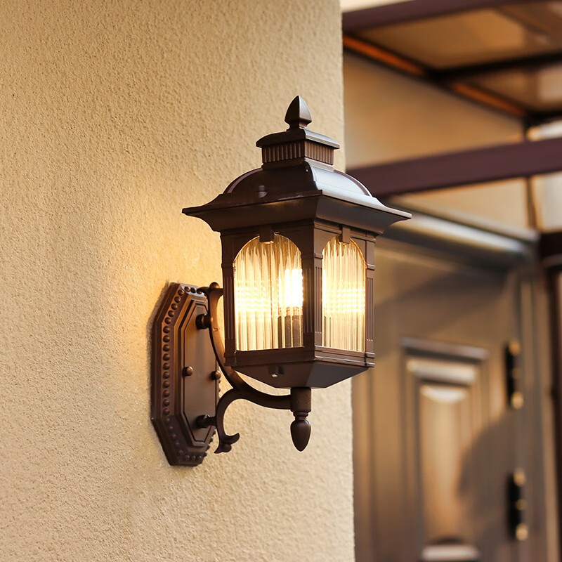 过道花园阳台灯别墅美式复古室外大门庭院走廊灯 拱门小象上装壁灯