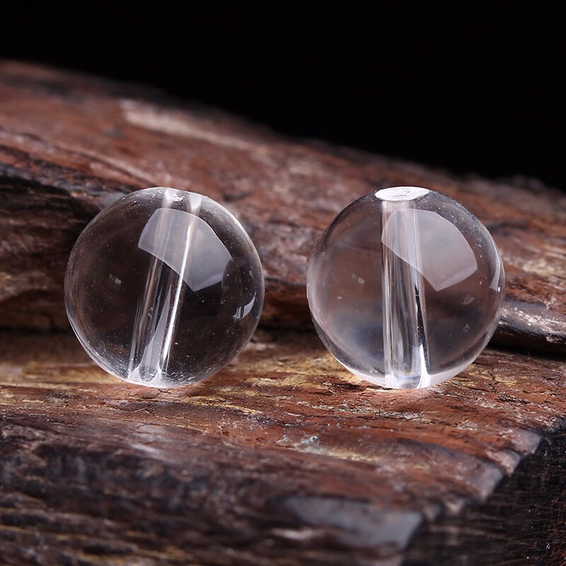 彩荷白水晶圆珠串珠散珠子diy手工饰品配件 精选18mm一颗