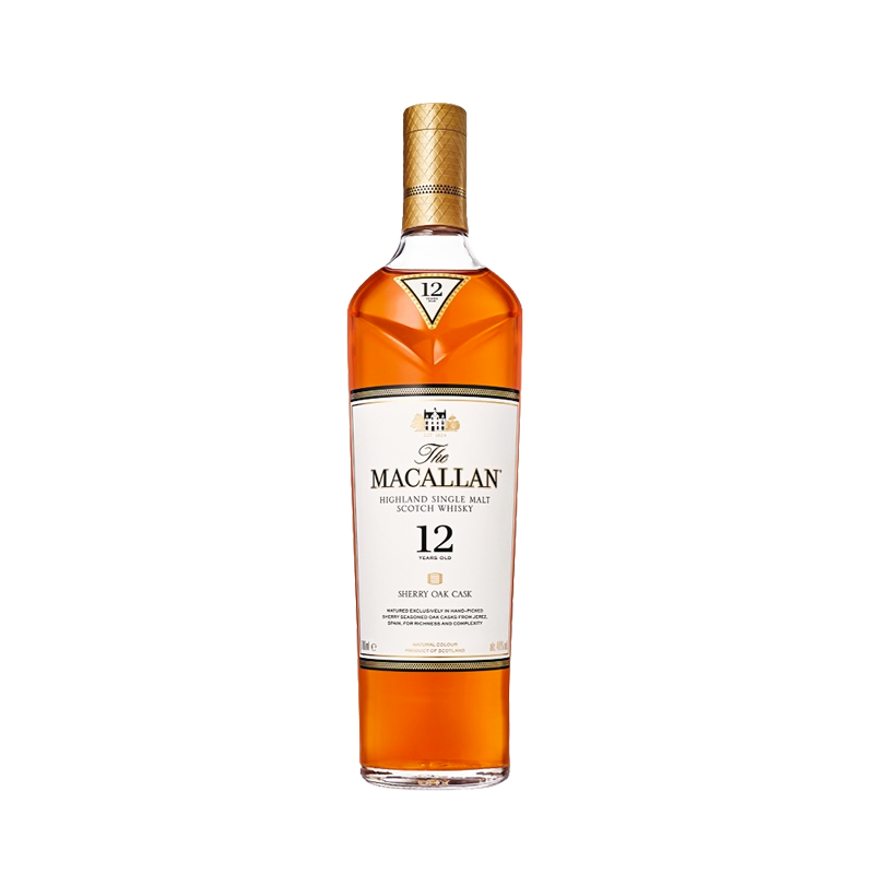 麦卡伦 MACALLAN 12年雪莉桶洋酒苏格兰威士忌700ml（礼盒）