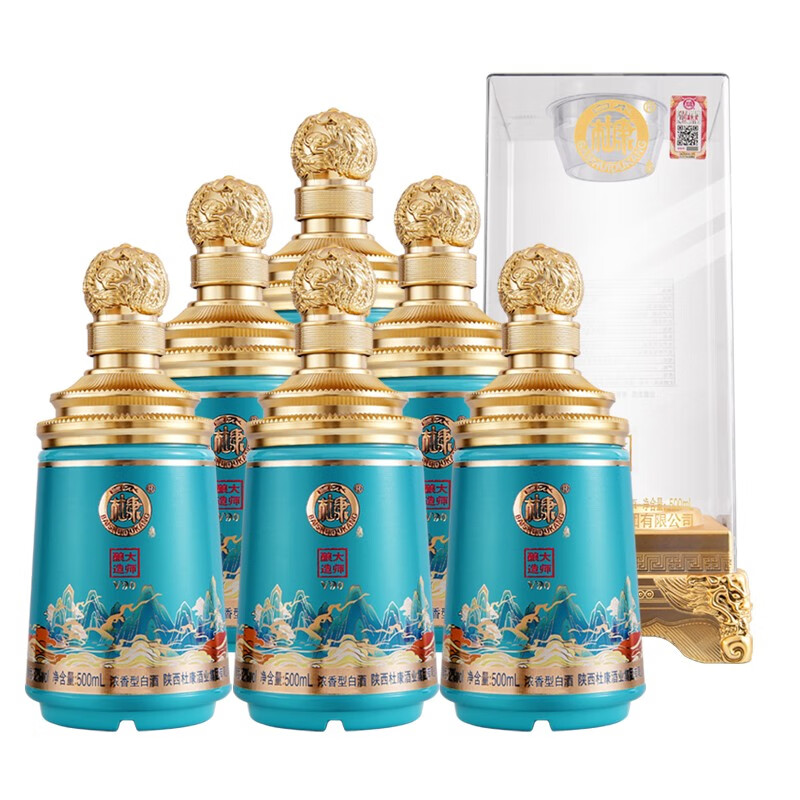 白水杜康52度 浓香型高度白酒 大师酿造v90 送礼礼品自饮 500ml*6瓶
