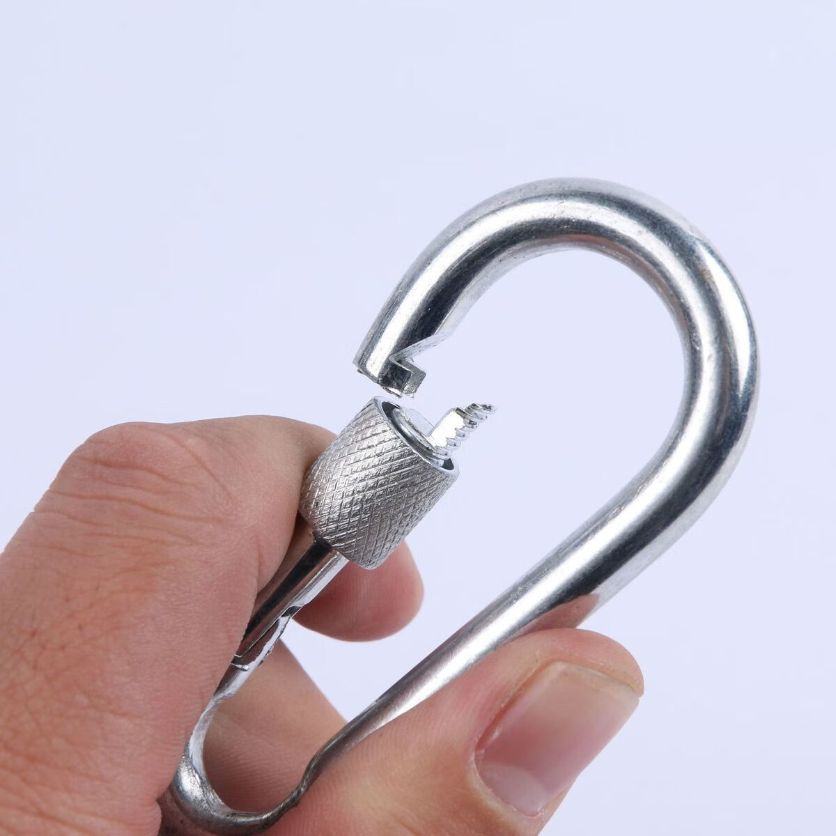 安全扣救援勾弹簧钩篷布挂钩登山钩保险钩连接环攀岩链条扣带螺锁织语