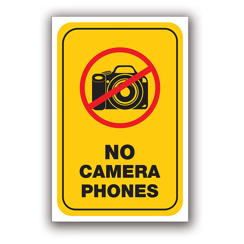禁止拍照提示标 禁止拍照场所提示标志牌标识牌中英文警示牌标示 英文