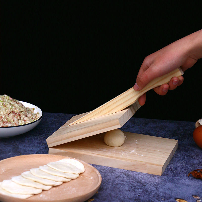 压饺子皮神器实木饺子皮板家用手动饺子皮模具擀皮木质压饺子皮板 长
