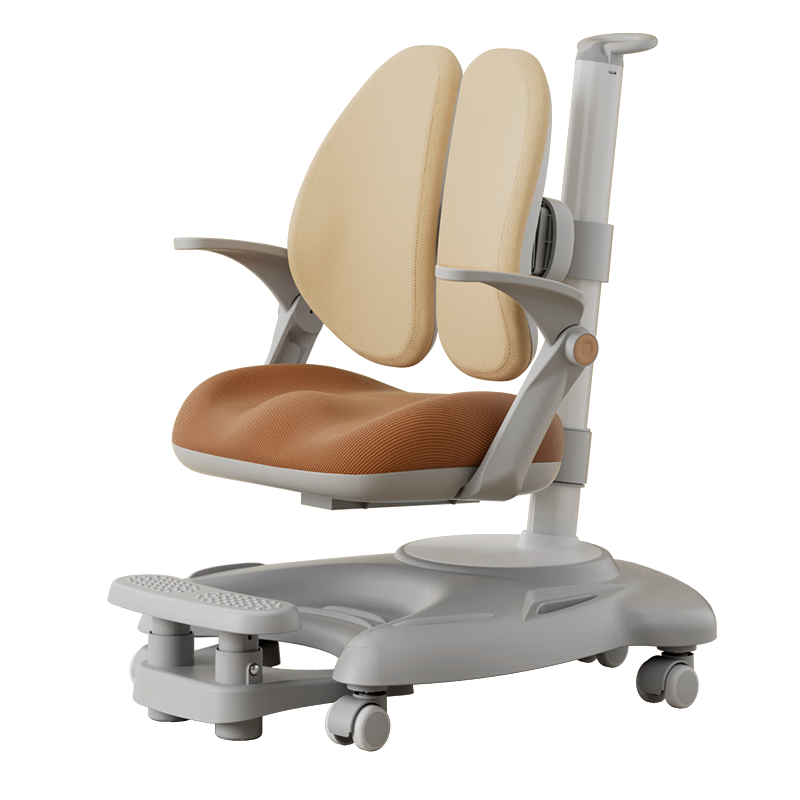 爱果乐（IGROW）儿童学习椅写字椅小学生家用可升降调节靠背座椅升降椅电脑椅脚踏 童星椅8pro【3挡脚踏】枫糖橘 424.15元(含国补)