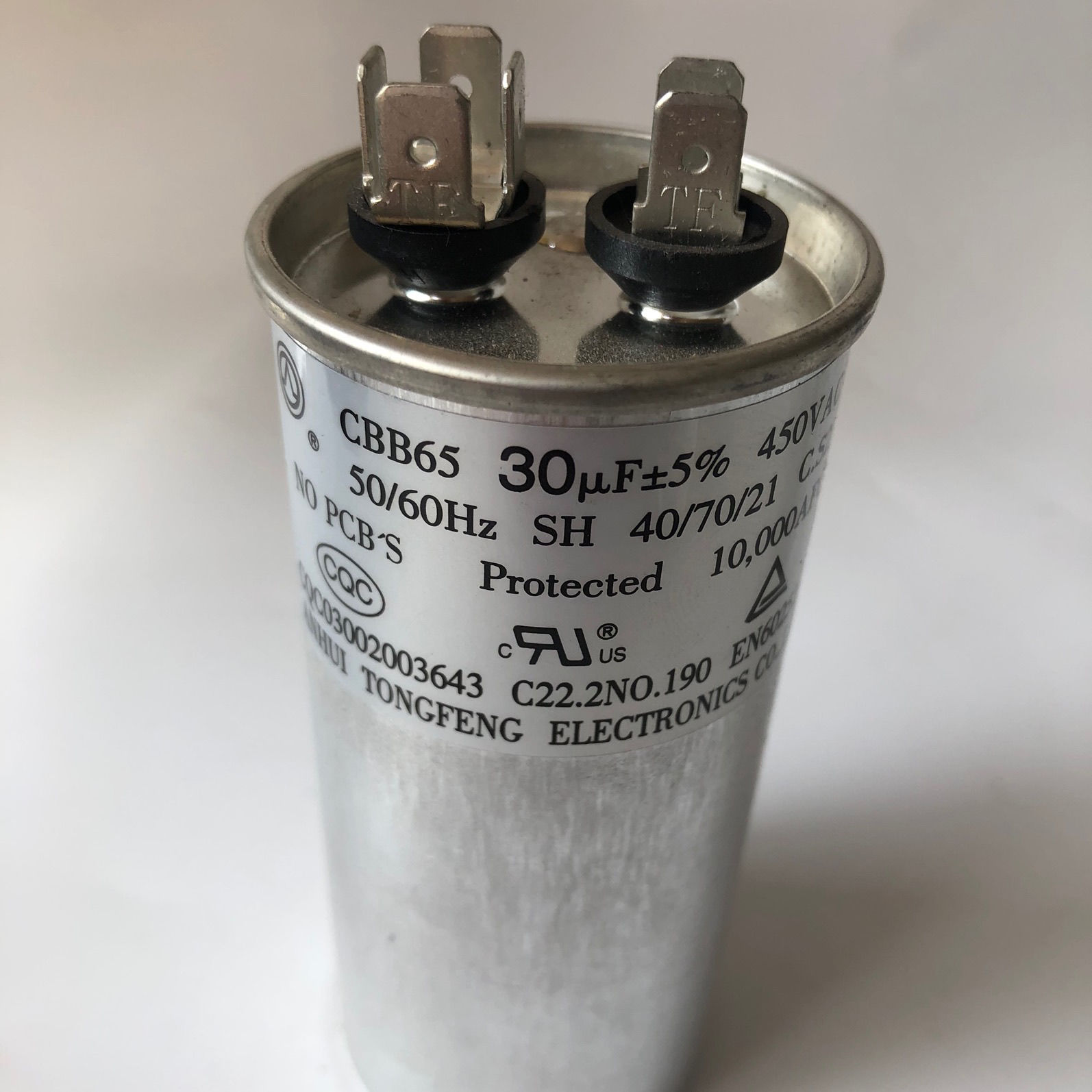 定制适用装铜峰防爆30/35/50 450vcbb65空调外机压缩机启动电容器 30