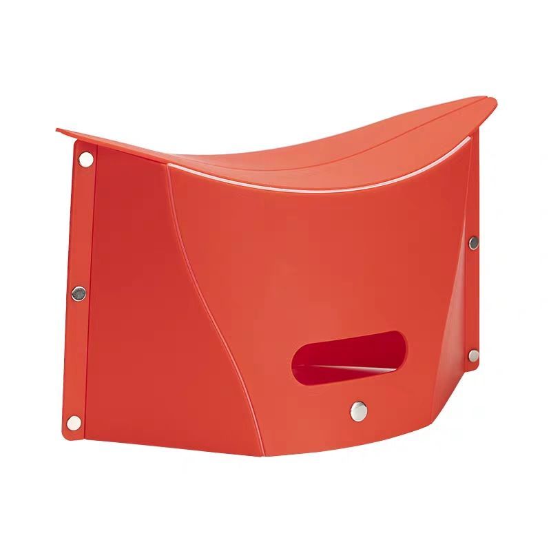 【曌阁】ZHAOGE*折叠凳塑料小板凳旅行网红户外旅游火车便携式凳子纸片矮凳ss 中国红 1个装