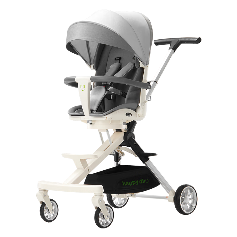 小龍哈彼（Happy dino）遛娃神器輕便可折疊雙向可坐可躺溜娃手推車(chē)嬰兒車(chē)送好孩子濕巾