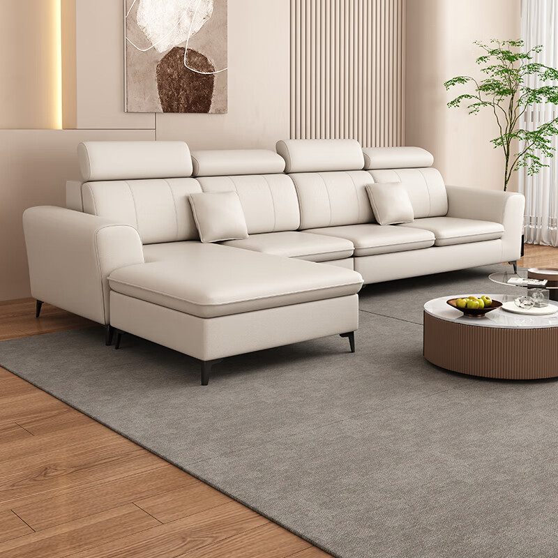 朱氏匠诚沙发奶油风沙发客厅现代简约小户型直排免洗科技布艺沙发家用客厅 免洗科技布-乳胶款 四人位 3.6m 直排+贵妃