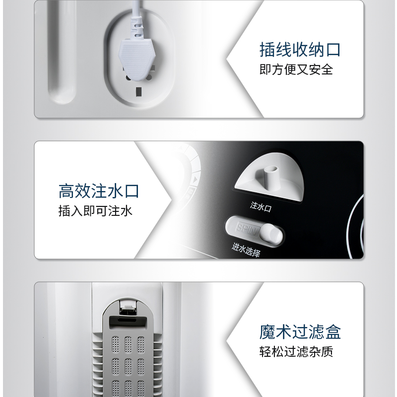 申花(SHENHUA)洗衣机半自动 双缸大容量家用双桶商用小型 强劲动力洗大件脱水甩干机 以旧换新 【13公斤 强劲动力 智慧蓝】