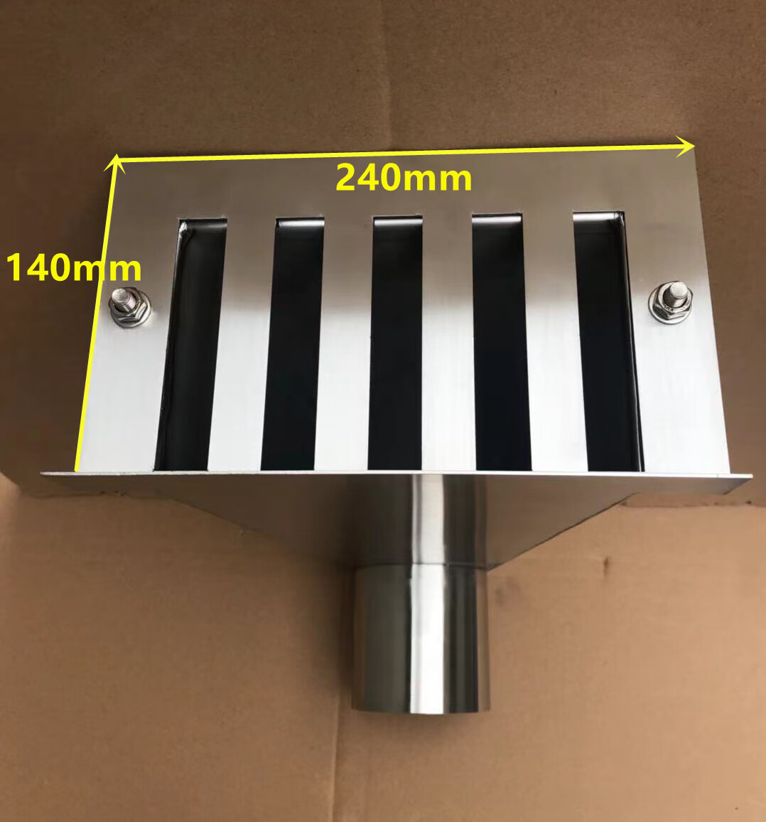 曦凰定制不锈钢雨水斗侧排雨水斗侧入式女儿墙穿墙墙排漏斗接水斗