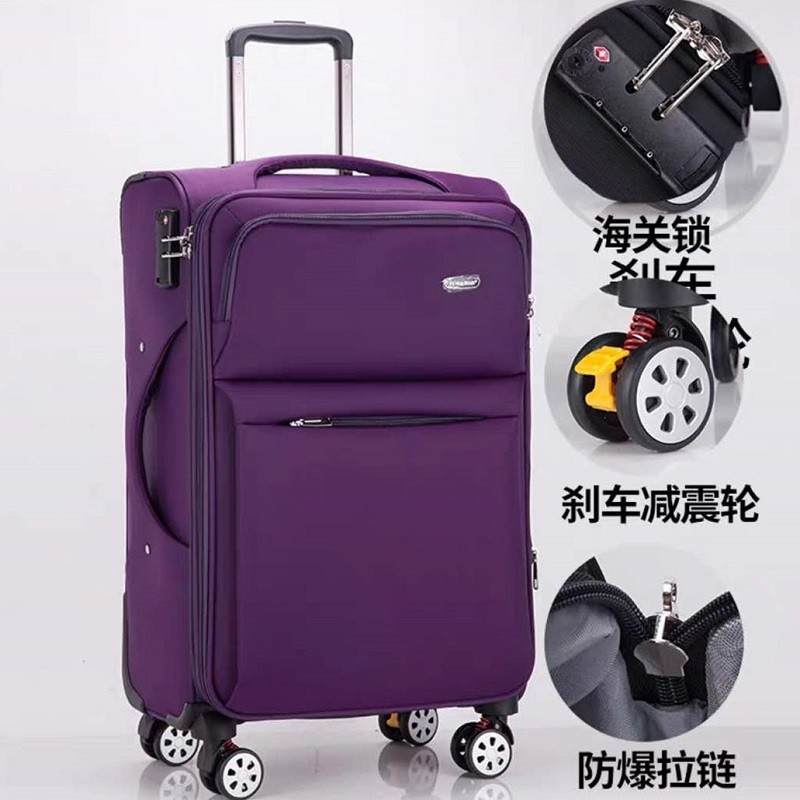 堡凯斯特 耐用牛津布搬家行李箱大容量32万向轮拉杆箱出国旅行密码登机箱 湖蓝色(普通版) 拉链 32英寸 (超大容量,出国搬家)