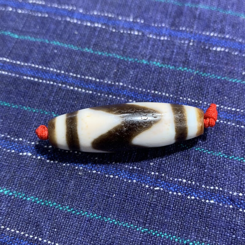 牧思 高油满朱砂虎牙天珠 天然玛瑙藏传民族风西藏男女锁骨吊坠