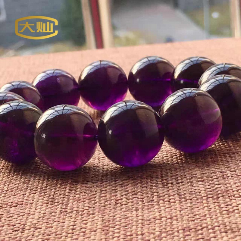 大灿 紫水晶手链智慧宝石18.