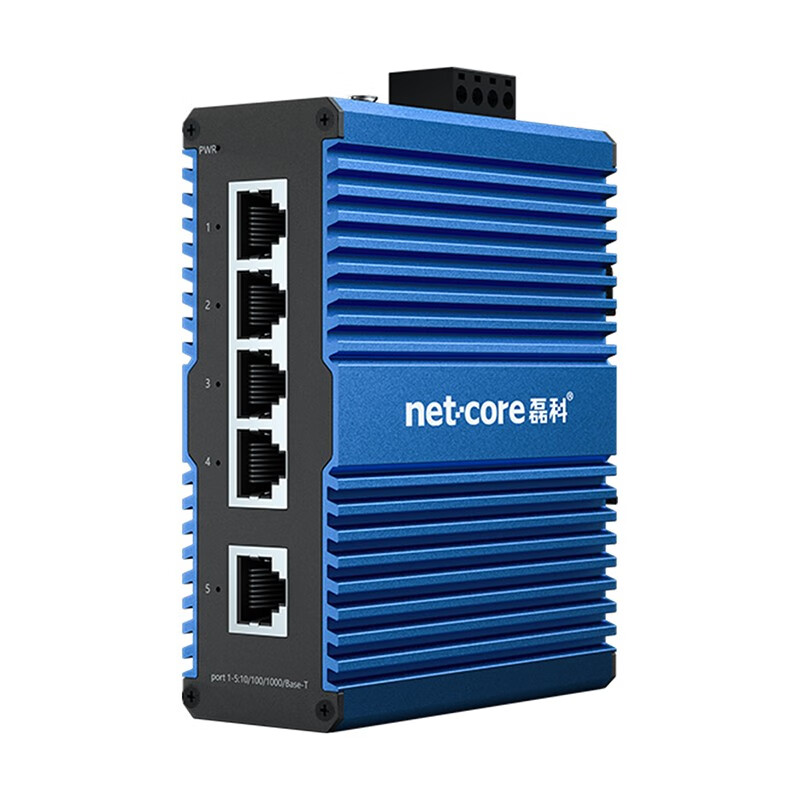 磊科(netcore)工业级交换机5口8口千兆 以太网络分流器分线器 6kv防雷