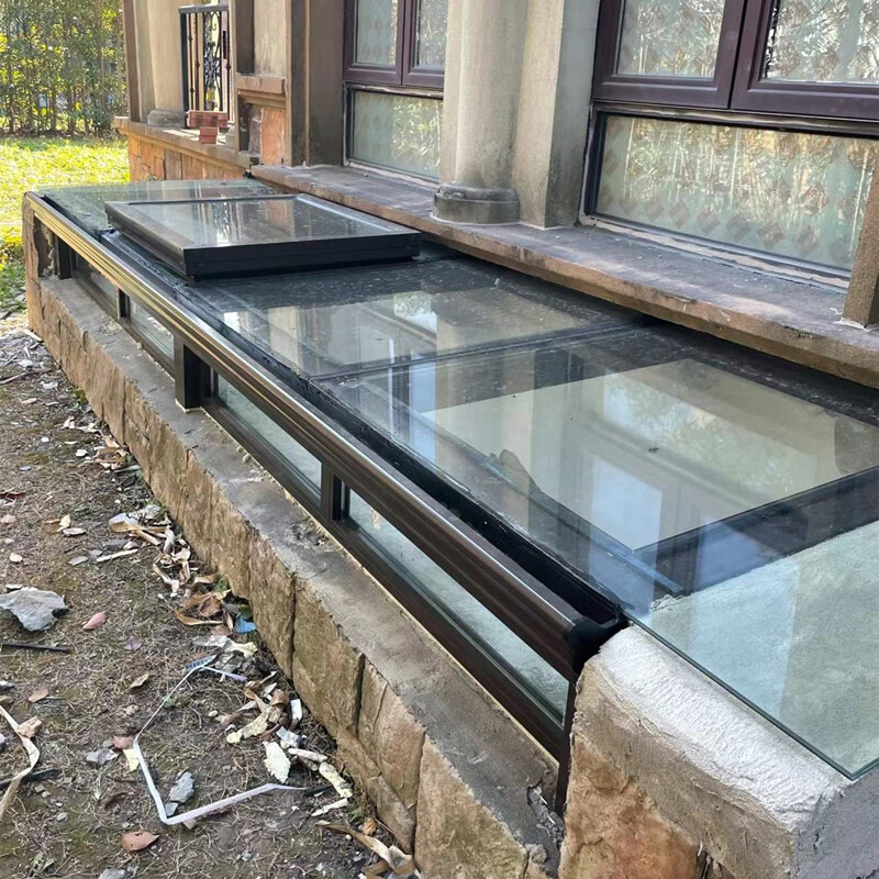 京诚恒达(jchengda) 别墅下沉院阳光房电动天窗地下室采光井钢结构铝