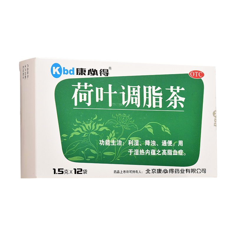 康必得 荷叶调脂茶1.5g*12袋/盒 1盒装