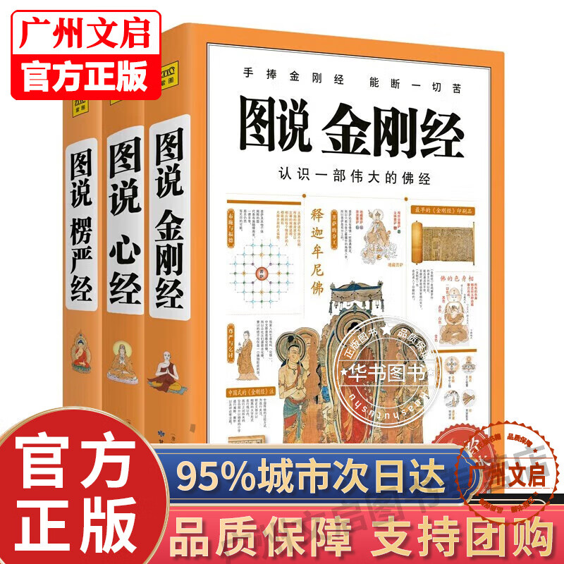 图说楞严经+心经+金刚经（套装共3册）图书 宗教 宗教普及读物 正版