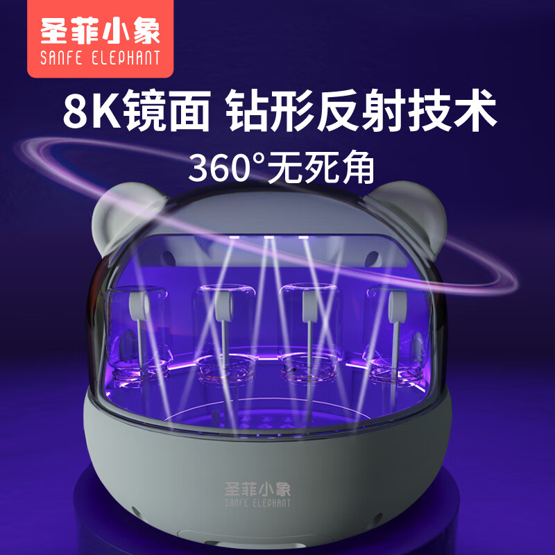 圣菲小象奶瓶消毒器带烘干宝宝紫外线消毒收纳柜婴儿多功能玩具餐具消毒锅 无汞灯珠- 20L 紫外线消毒 -烘干