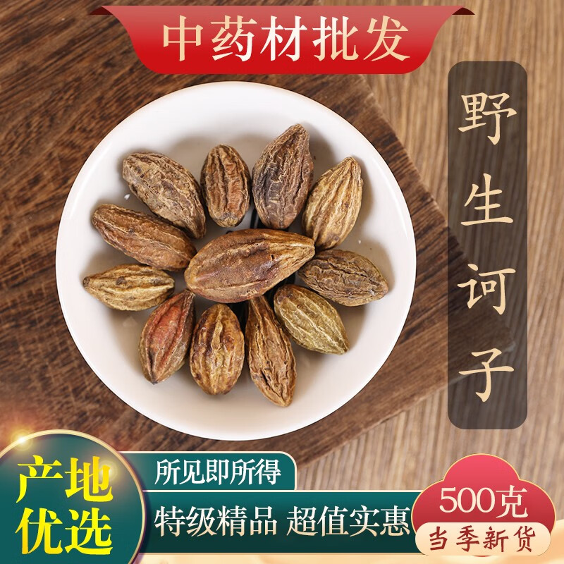 文择轩中药材 诃子 柯子 柯黎勒 柯黎 随风子大金果500克 诃子500克