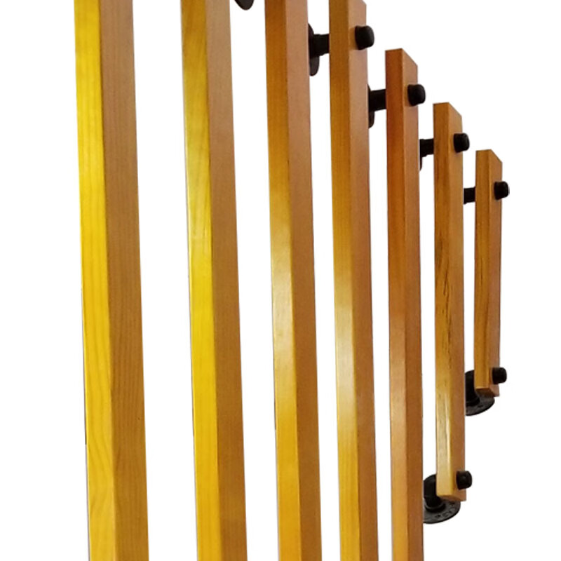 旋转实木楼梯扶手护栏室内防护栏杆阁楼立柱复式酒吧围栏 单木板一米