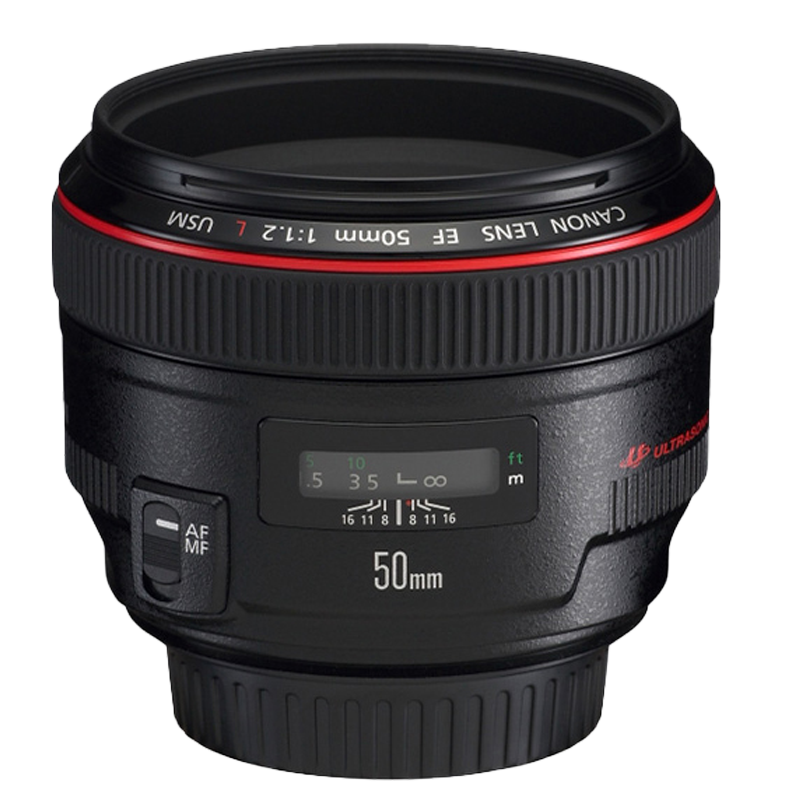 佳能（Canon） 50 1.2 全画幅大光圈单反相机标准定焦人像镜头适用 6d2 5d4 1dx3 EF 50mm f/1.2L USM 标配