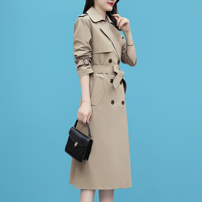 恒源祥品牌女装 风衣外套女春秋2022年新款中长款阔太太薄款时尚大牌