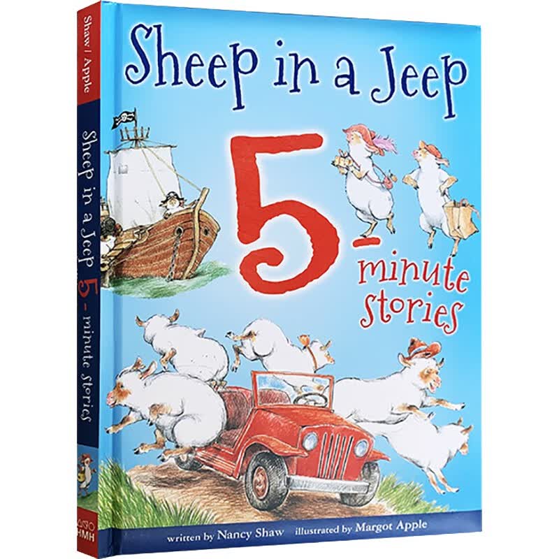 英文原版 Sheep In A Jeep 5-Minute Stories 8个故事精装合辑 韵文启蒙绘本 廖彩杏书单 Sheep on a Ship