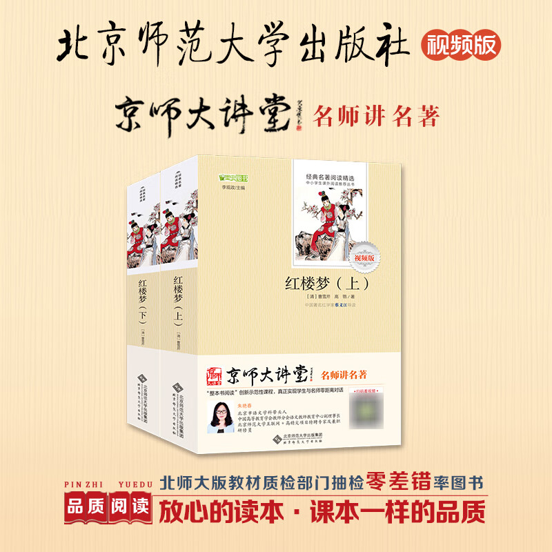 红楼梦上下共2册 名师讲名著视频版四大名