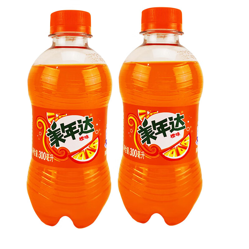 pepsi 百事可乐美年达橙味汽水300ml*12瓶