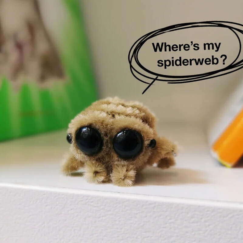 小蜘蛛卢卡斯彩色超密羊毛扭扭棒龙diy手工材料包定制 扭扭棒蜘蛛驼色