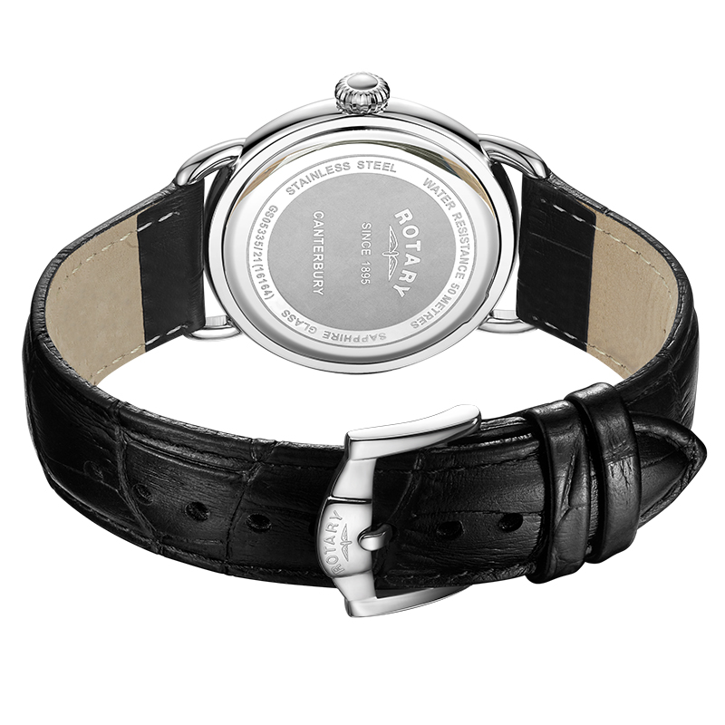 劳特莱（Rotary）英国神探夏洛克同款英伦风男士手表防水石英表男表男生情人节礼物 GS02424/21（38mm）