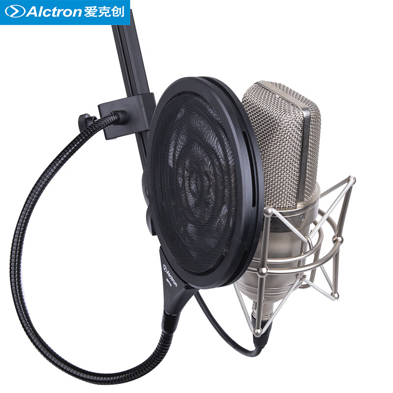 爱克创（Alctron） MPF02双层金属波纹话筒防喷网PF04麦克风防喷罩MA019B录音防喷网 黑色MPF02