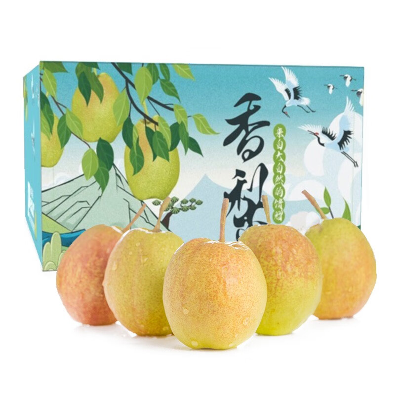 京鲜生新疆特级库尔勒香梨4kg 单果120g起 新鲜生鲜水果礼盒装 健康轻