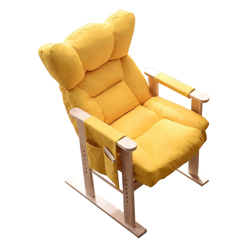 爱必居 电脑椅家用懒人沙发靠背躺椅学生宿舍电竞椅办公椅办公桌椅子 柠檬黄