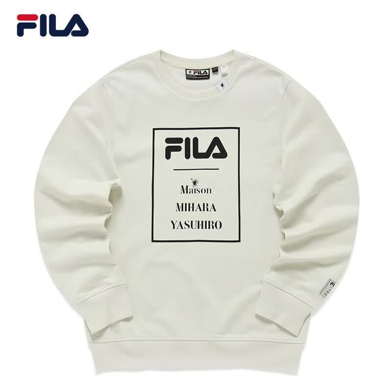fila 斐乐男装官方男子套头卫衣2021冬季新款休闲运动针织套头衫男
