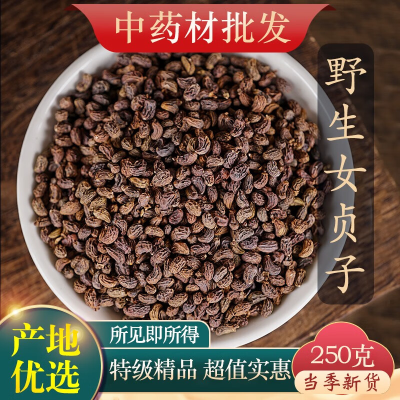 中药材女贞子酒制贞子茶女真子粉冬青籽可搭旱莲草菟丝子500克 女贞子