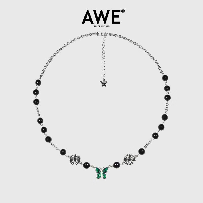 awe官方潮牌蝴蝶项链情侣嘻哈雏菊吊坠这是街舞张艺兴明星同款毛衣链