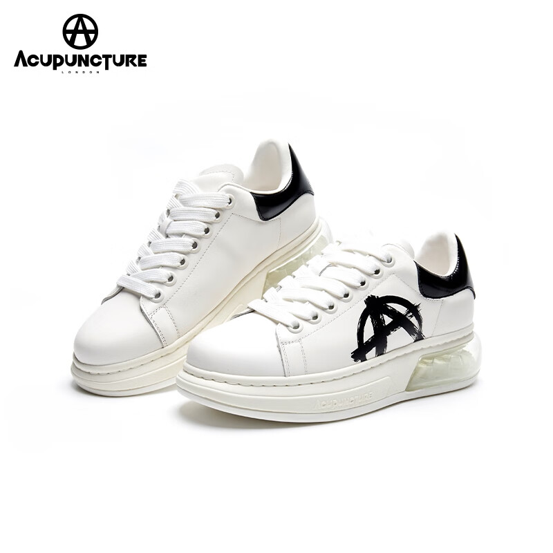 王子异同款|acupuncture情侣款春季滑板鞋气垫111s910020 201白套黑