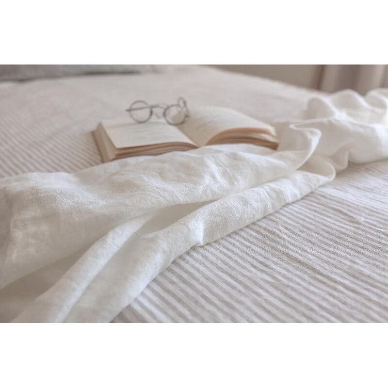 亚麻床单纯亚麻 纤维水洗纯亚麻床单麻布床上用品舒适透气可定制 原色