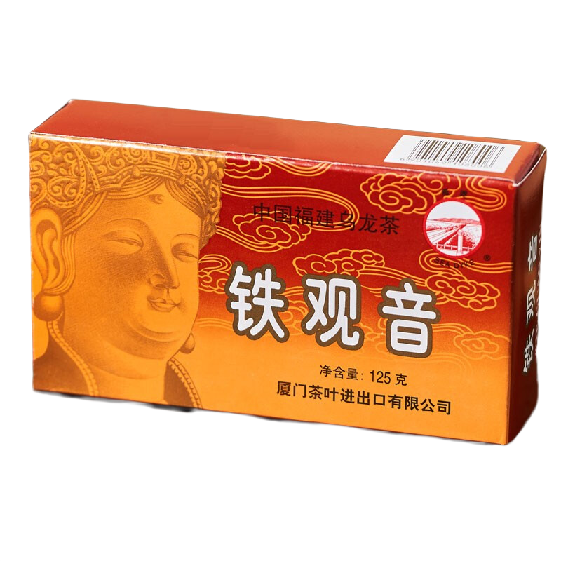 中茶 海堤茶叶 浓香型铁观音焙火黑乌龙熟茶盒装自饮茶 XT800（三级） 125g * 1盒