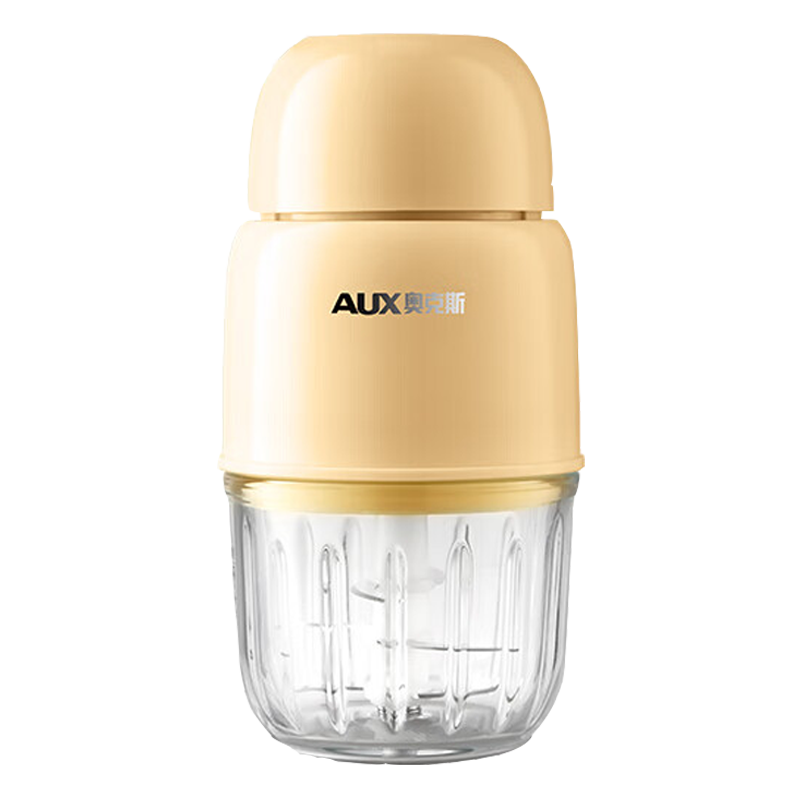 奥克斯（AUX）婴儿辅食机绞肉机 316L不锈钢小型多功能打泥搅拌机宝宝料理机家用迷你绞馅碎肉高硼硅玻璃 02AR11