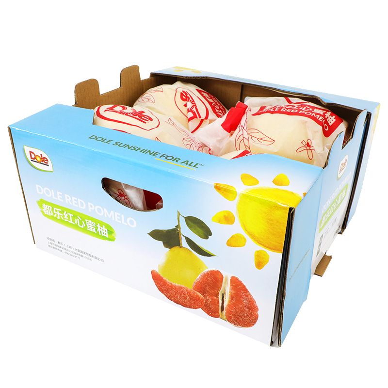 都乐Dole  红心蜜柚/柚子 4粒礼盒装  净重4kg  生鲜水果