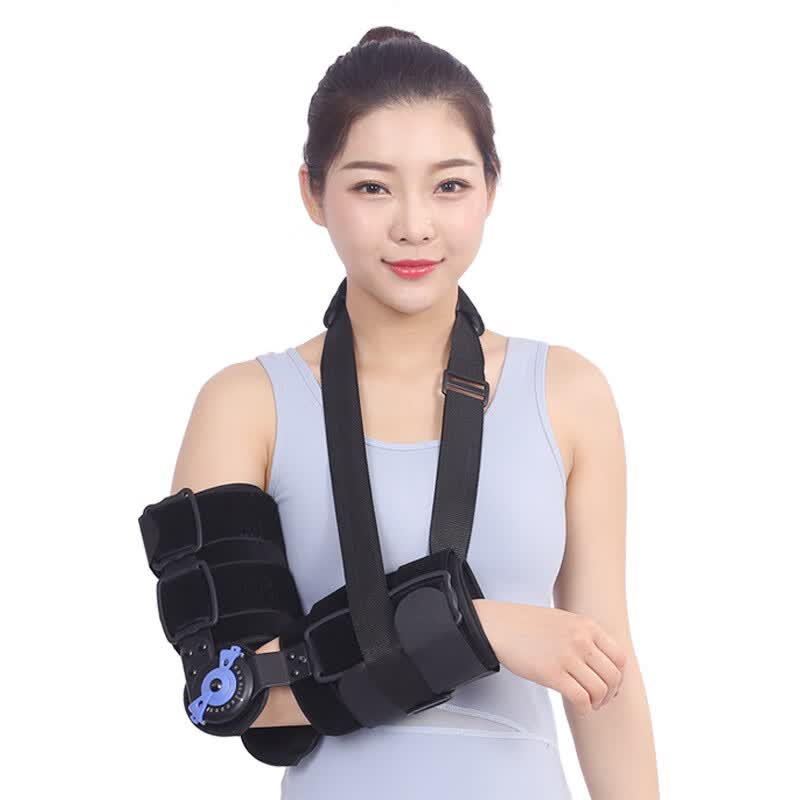 乐宇邦肘关节支具 胳膊肘部固定支架 肘关节固定器 卡盘固定架 黑色