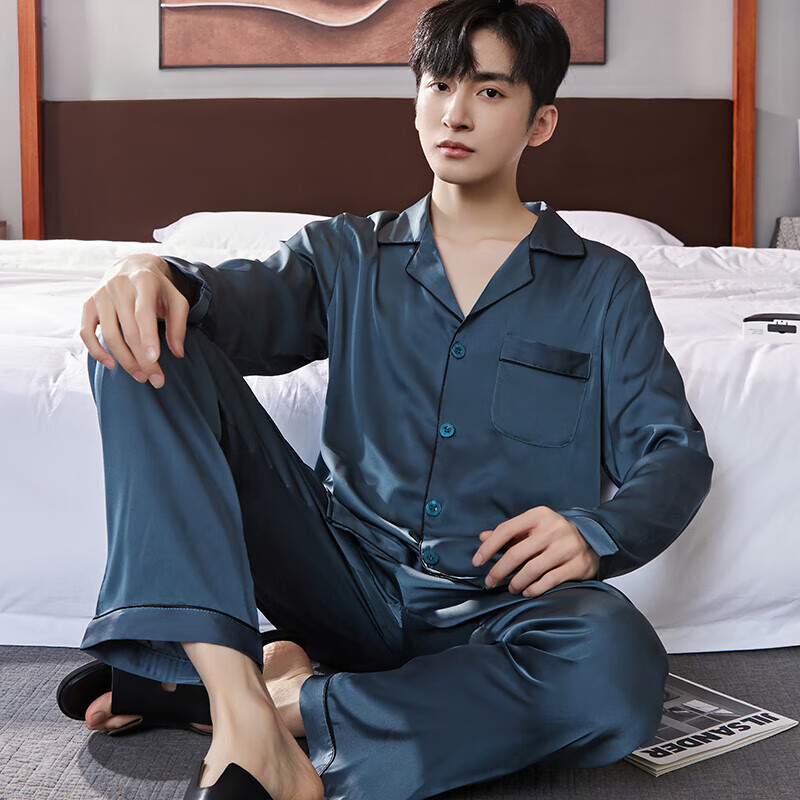 ���ڲ������ϼ��˱�˿˯���д�������Ҿӷ���ʿ����˿�����＾�����ļ�����װ NSCBF-���Żҡ����䳤�㡿 3XL�С�165-185�