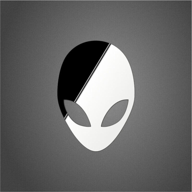 聂莊iphonexr金属贴 苹果7/8 plus logo手机壳装饰贴纸 a222外星人