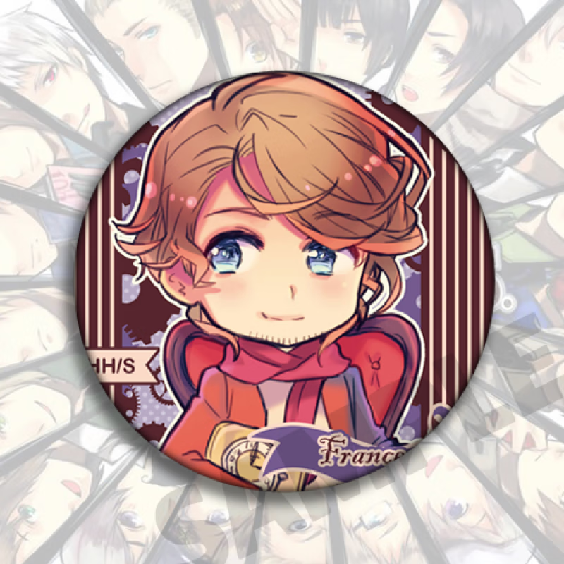 酷小智黑塔利亚axispowers动漫周边吧唧二次元包包挂件cos徽章美国